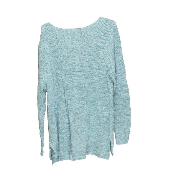 Style & Co Plus Size V-Neck Cotton Sweater Slate 3X - Picture 3 of 4